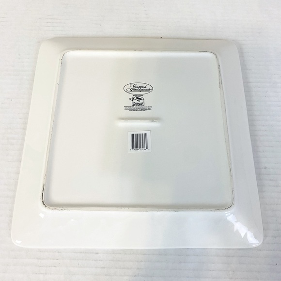 Certified International Sweet Bunny Square Platter 12” x 12” - Picture 3 of 4